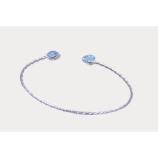 925 Sterling Silver Bracelet with Topaz bracelets, BR-0047