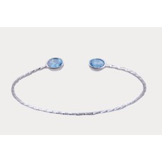 925 Sterling Silver Bracelet with Topaz gemstone bracelets, BR-0048