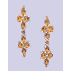 925 sterling silver earring with Citrine Stone,ER-0030