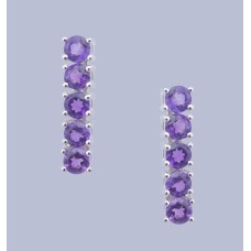 925 sterling silver earring,Amethyst Stone earring,ER-0031