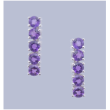 925 sterling silver earring,Amethyst Stone Earring,ER-0029